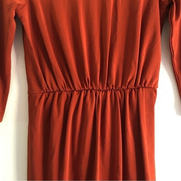French Connection 3/4 Sleeve Dress Burnt Orange Size 2 - Picture 3 of 7